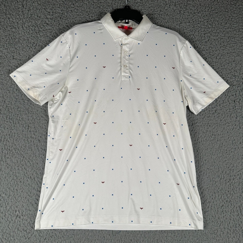 Redvanly Shirt Mens Large Insect‎ All Over Print Golf Polo Performance
